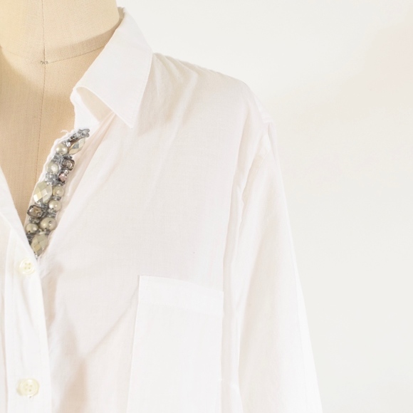 J.Crew Factory XL Beaded Placket Button-Down - Picture 2 of 6